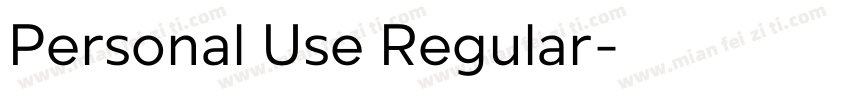 Personal Use Regular字体转换